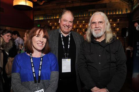 BFC's Tara Halloran and Adrian Wootton with Billy Connolly